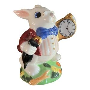 Ceramic White Rabbit Alice in Wonderland shaker